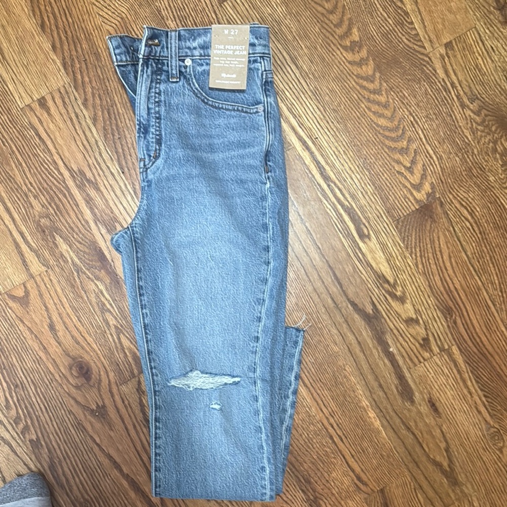Madewell Blue Distressed Jeans